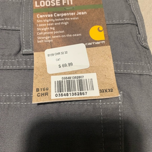 2x Grey Carhartt Carpenter Pants (32” x 32”) - Picture 2 of 5